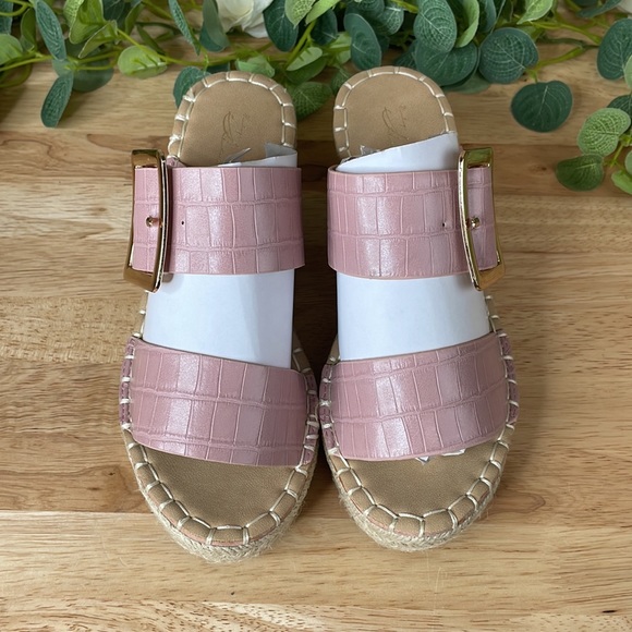 Vintage Havana Pink Wedge Sandal 5.5M - Picture 2 of 6